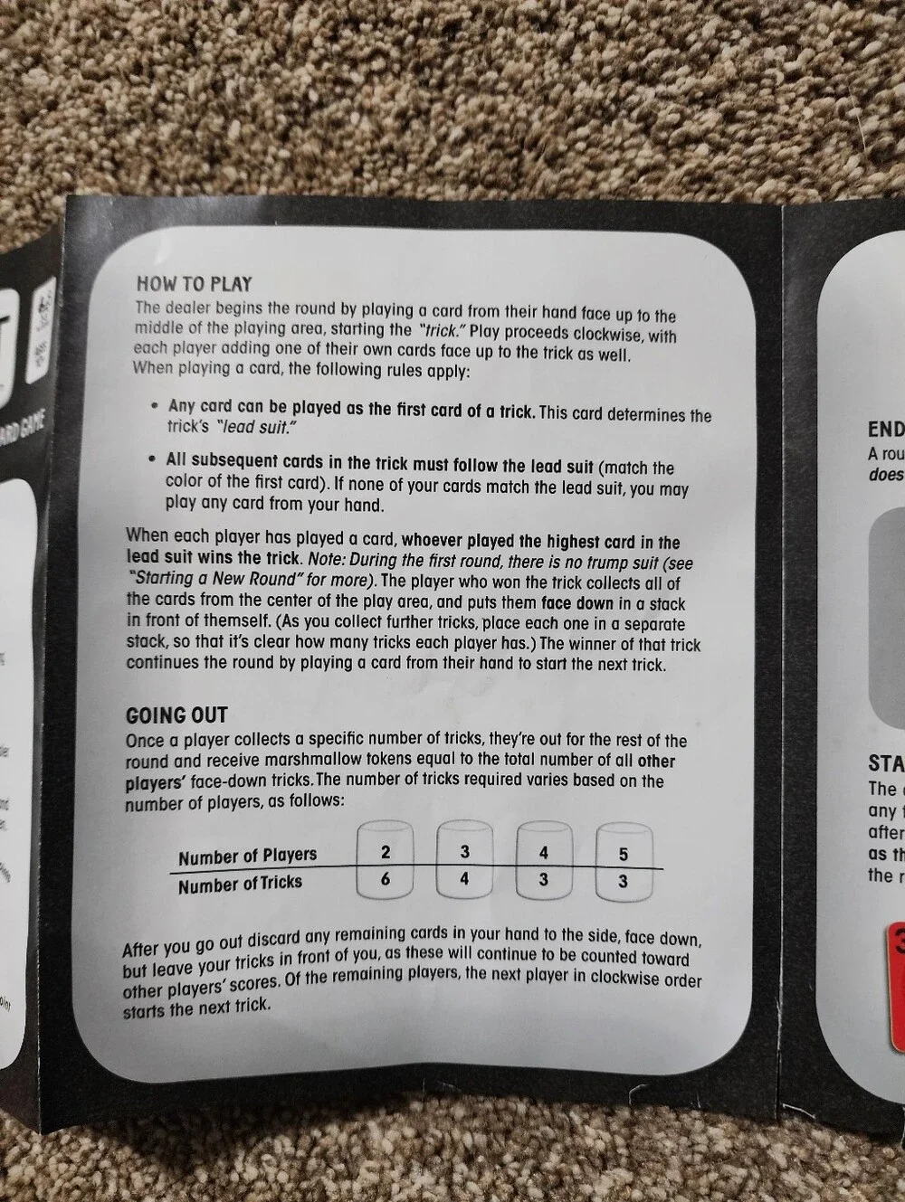 Marshmallow Test Card Game with White Marshmallow Pieces